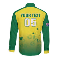 Custom Australia Cricket Long Sleeve Button Shirt Go Champions Aussies LT05 - Wonder Print Shop
