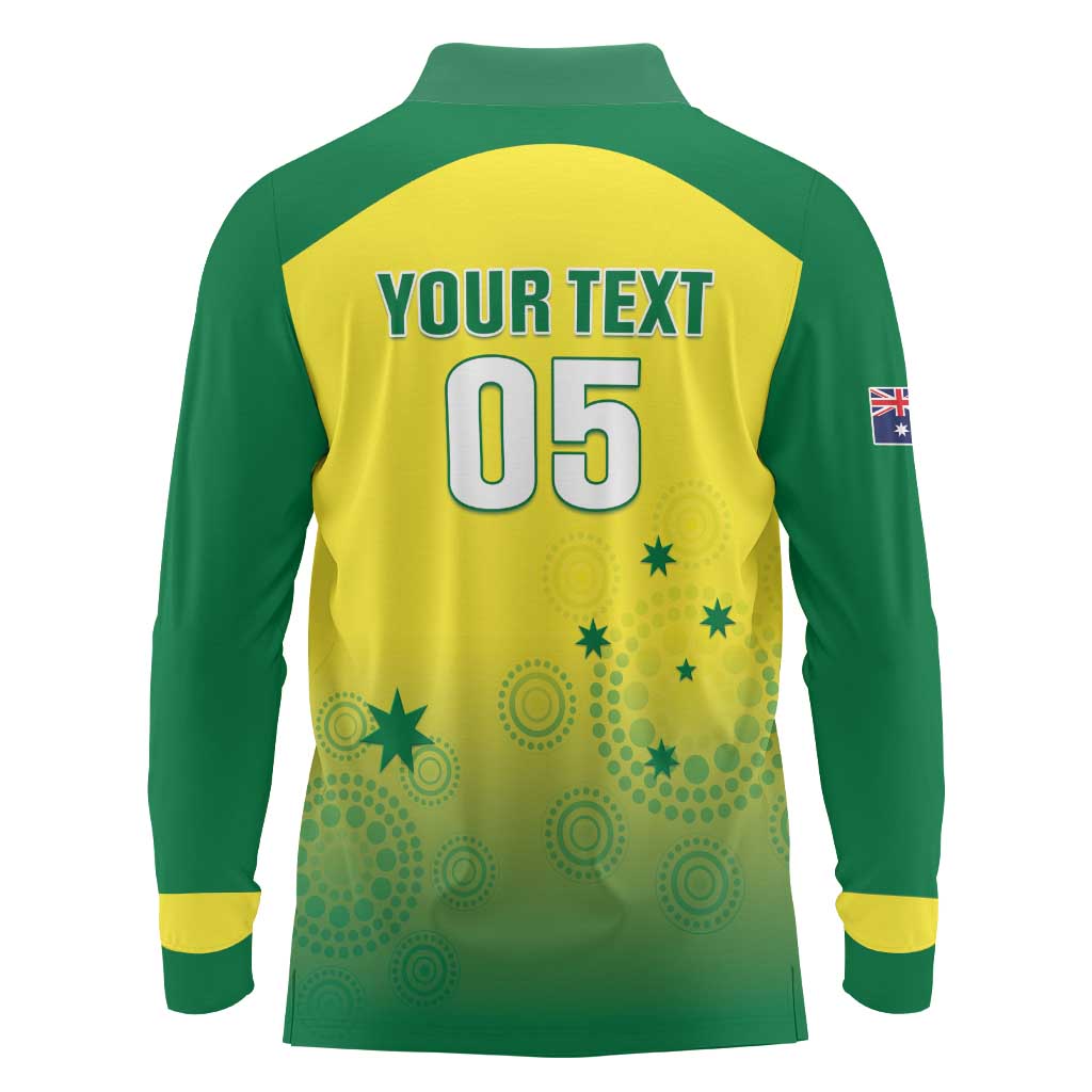 Custom Australia Cricket Long Sleeve Polo Shirt Go Champions Aussies LT05 - Wonder Print Shop