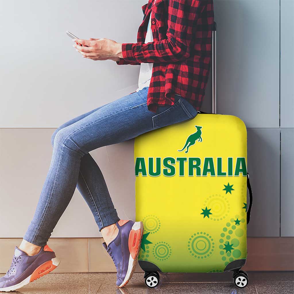 Custom Australia Cricket Luggage Cover Go Champions Aussies LT05 - Wonder Print Shop