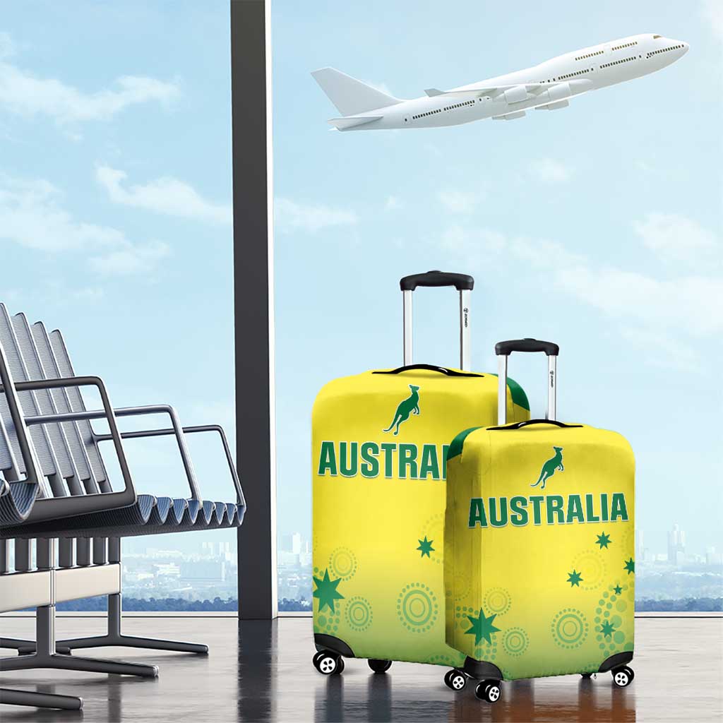 Custom Australia Cricket Luggage Cover Go Champions Aussies LT05 - Wonder Print Shop