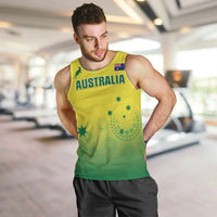 Custom Australia Cricket Men Tank Top Go Champions Aussies LT05 - Wonder Print Shop