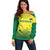 Custom Australia Cricket Off Shoulder Sweater Go Champions Aussies LT05 - Wonder Print Shop