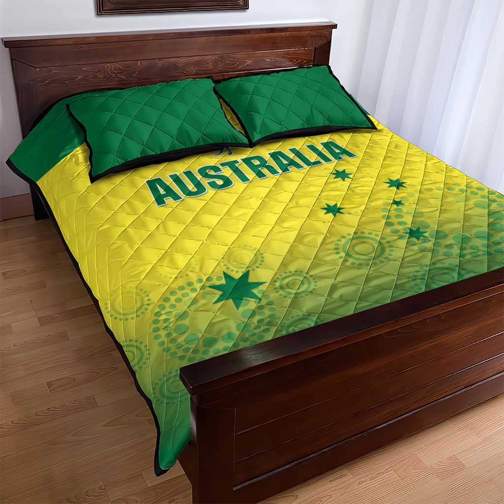 Custom Australia Cricket Quilt Bed Set Go Champions Aussies LT05 - Wonder Print Shop