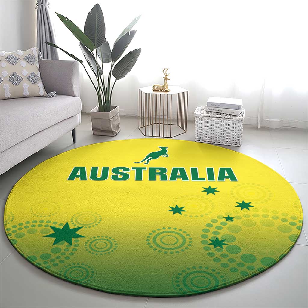 Custom Australia Cricket Round Carpet Go Champions Aussies
