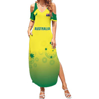 Custom Australia Cricket Summer Maxi Dress Go Champions Aussies LT05 - Wonder Print Shop