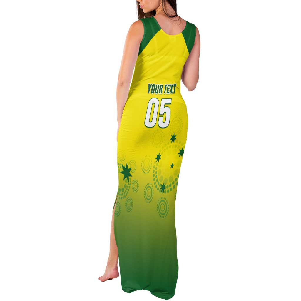 Custom Australia Cricket Tank Maxi Dress Go Champions Aussies LT05 - Wonder Print Shop