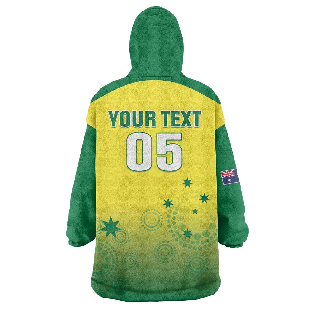 Custom Australia Cricket Wearable Blanket Hoodie Go Champions Aussies LT05 - Wonder Print Shop