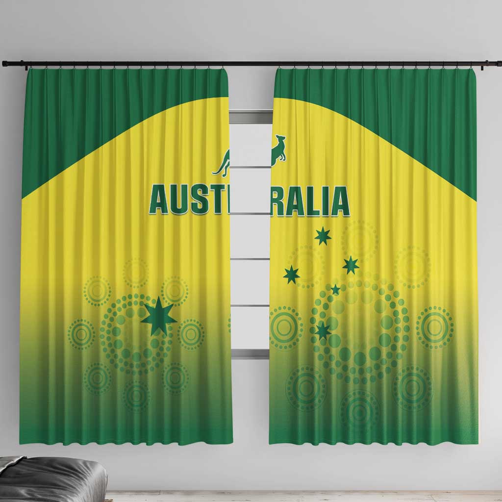 Custom Australia Cricket Window Curtain Go Champions Aussies LT05 - Wonder Print Shop