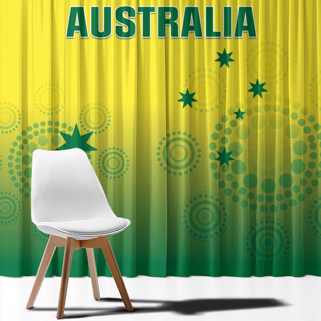 Custom Australia Cricket Window Curtain Go Champions Aussies LT05 - Wonder Print Shop
