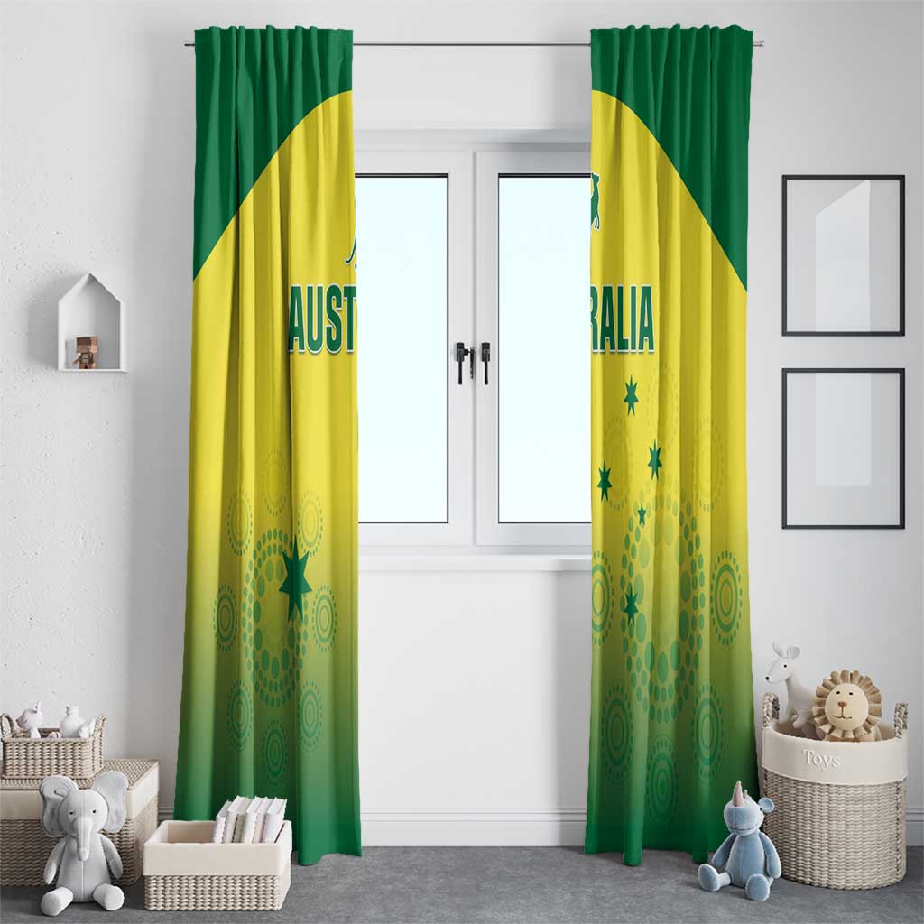 Custom Australia Cricket Window Curtain Go Champions Aussies LT05 - Wonder Print Shop
