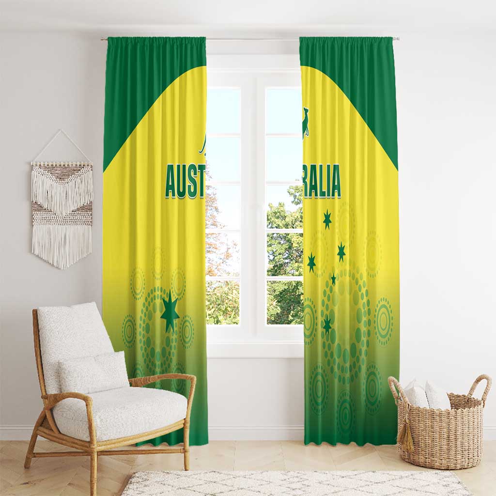 Custom Australia Cricket Window Curtain Go Champions Aussies LT05 - Wonder Print Shop