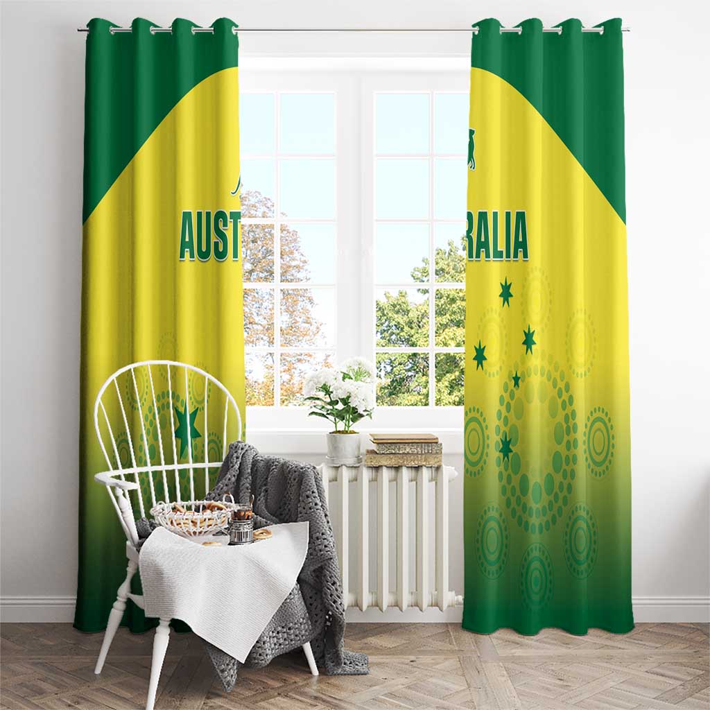Custom Australia Cricket Window Curtain Go Champions Aussies LT05 - Wonder Print Shop