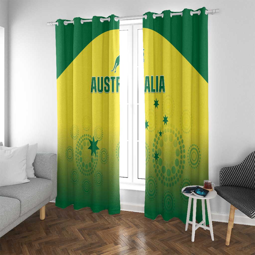 Custom Australia Cricket Window Curtain Go Champions Aussies LT05 - Wonder Print Shop