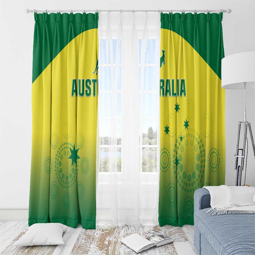 Custom Australia Cricket Window Curtain Go Champions Aussies LT05 - Wonder Print Shop
