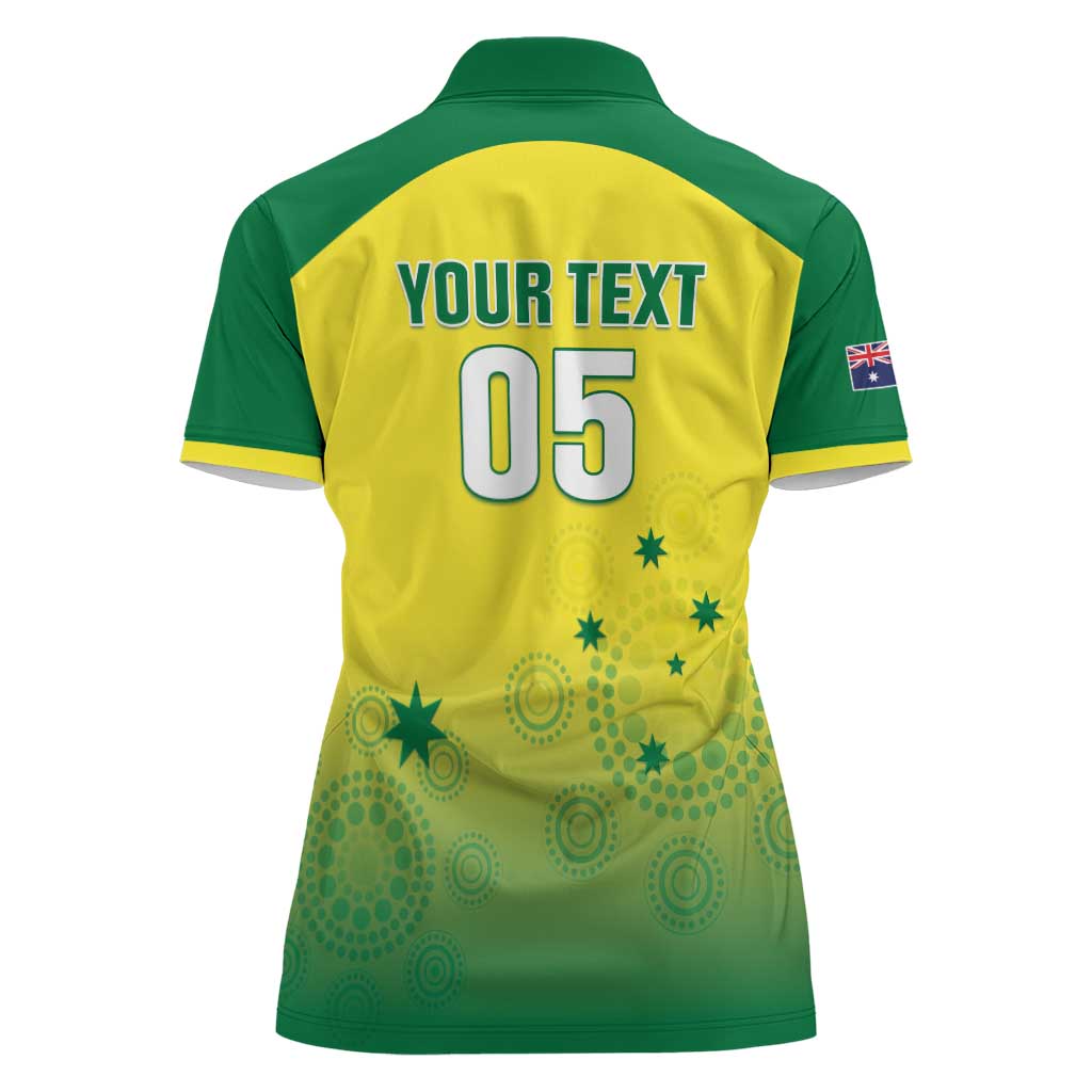 Custom Australia Cricket Women Polo Shirt Go Champions Aussies LT05 - Wonder Print Shop