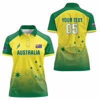 Custom Australia Cricket Women Polo Shirt Go Champions Aussies LT05 - Wonder Print Shop