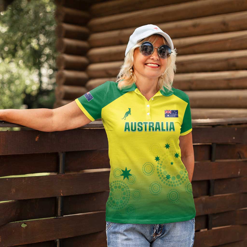Custom Australia Cricket Women Polo Shirt Go Champions Aussies LT05 - Wonder Print Shop