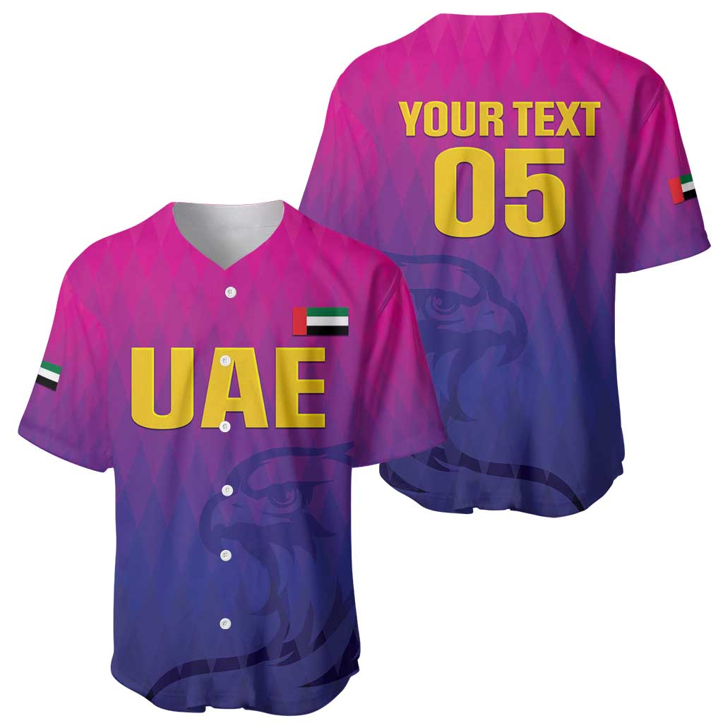 Custom United Arab Emirates Cricket Baseball Jersey Go Champions Sporty Style LT05 - Wonder Print Shop