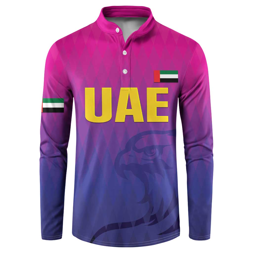 Custom United Arab Emirates Cricket Button Sweatshirt Go Champions Sporty Style LT05 - Wonder Print Shop
