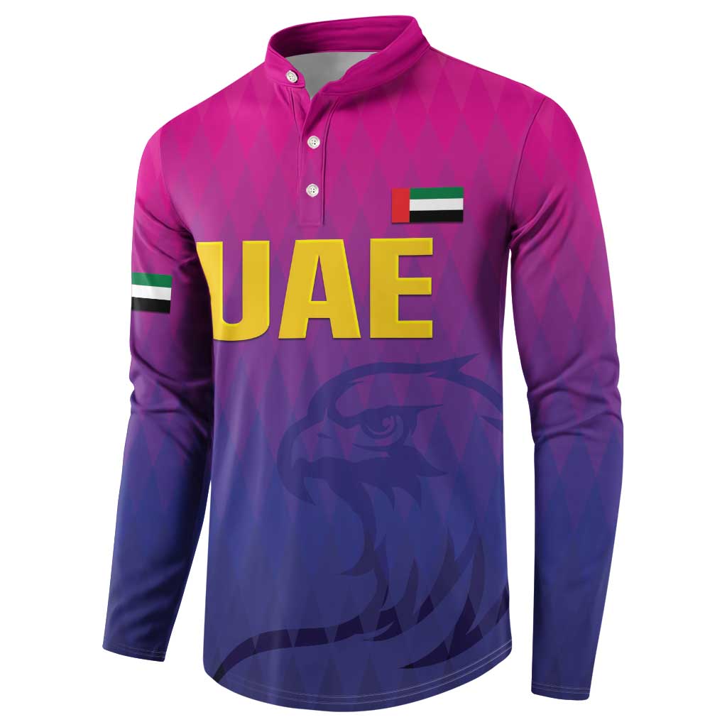Custom United Arab Emirates Cricket Button Sweatshirt Go Champions Sporty Style LT05 - Wonder Print Shop