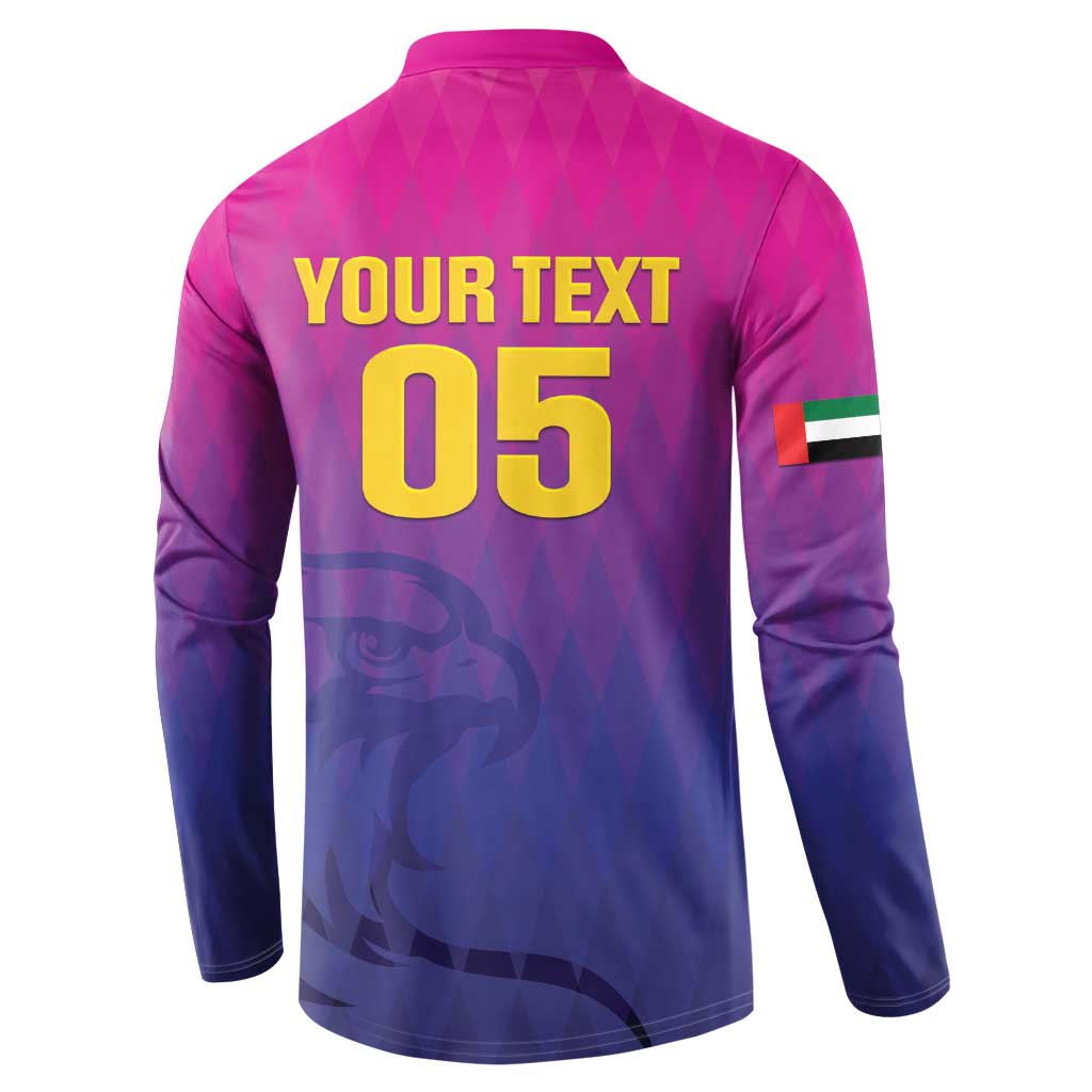 Custom United Arab Emirates Cricket Button Sweatshirt Go Champions Sporty Style LT05 - Wonder Print Shop