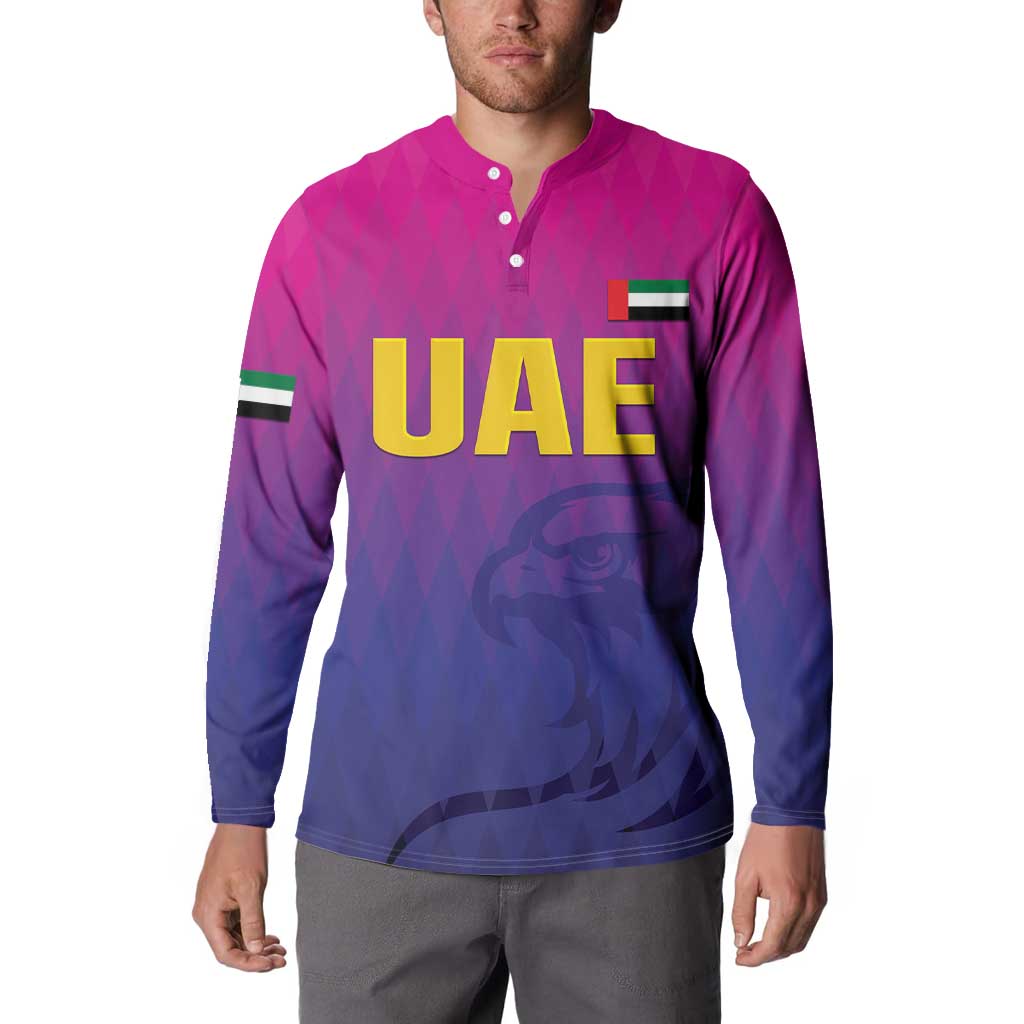 Custom United Arab Emirates Cricket Button Sweatshirt Go Champions Sporty Style LT05 - Wonder Print Shop