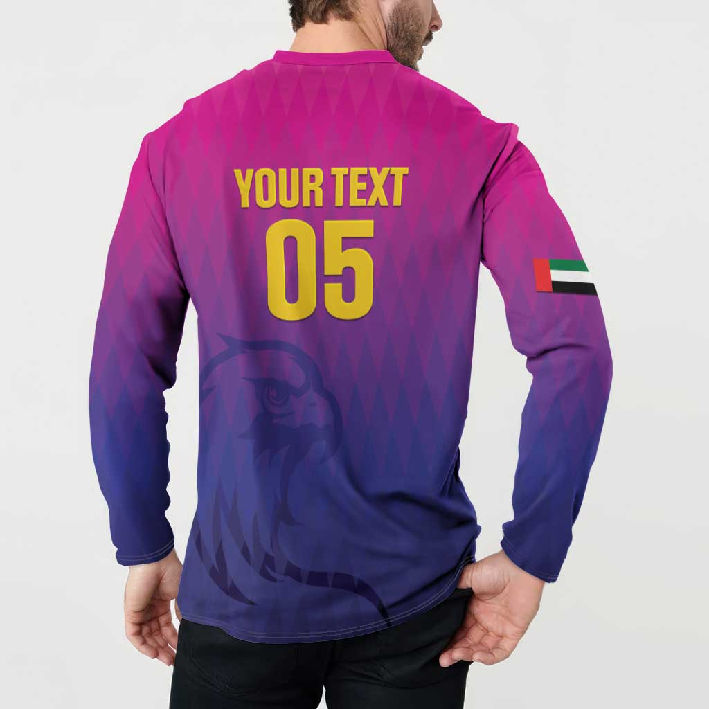 Custom United Arab Emirates Cricket Button Sweatshirt Go Champions Sporty Style LT05 - Wonder Print Shop