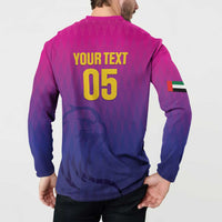 Custom United Arab Emirates Cricket Button Sweatshirt Go Champions Sporty Style LT05 - Wonder Print Shop