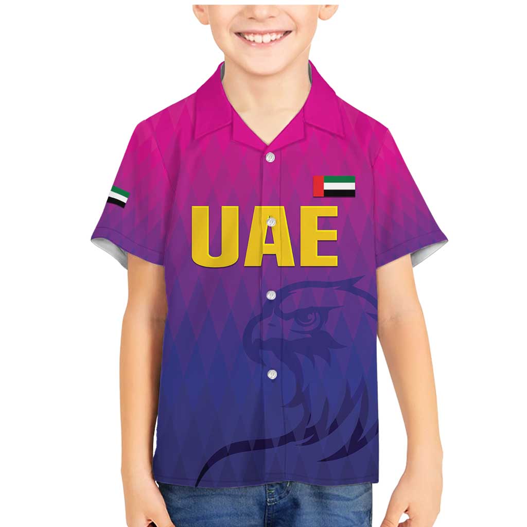 Custom United Arab Emirates Cricket Family Matching Mermaid Dress and Hawaiian Shirt Go Champions Sporty Style LT05 - Wonder Print Shop