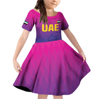 Custom United Arab Emirates Cricket Family Matching Off Shoulder Short Dress and Hawaiian Shirt Go Champions Sporty Style LT05 - Wonder Print Shop