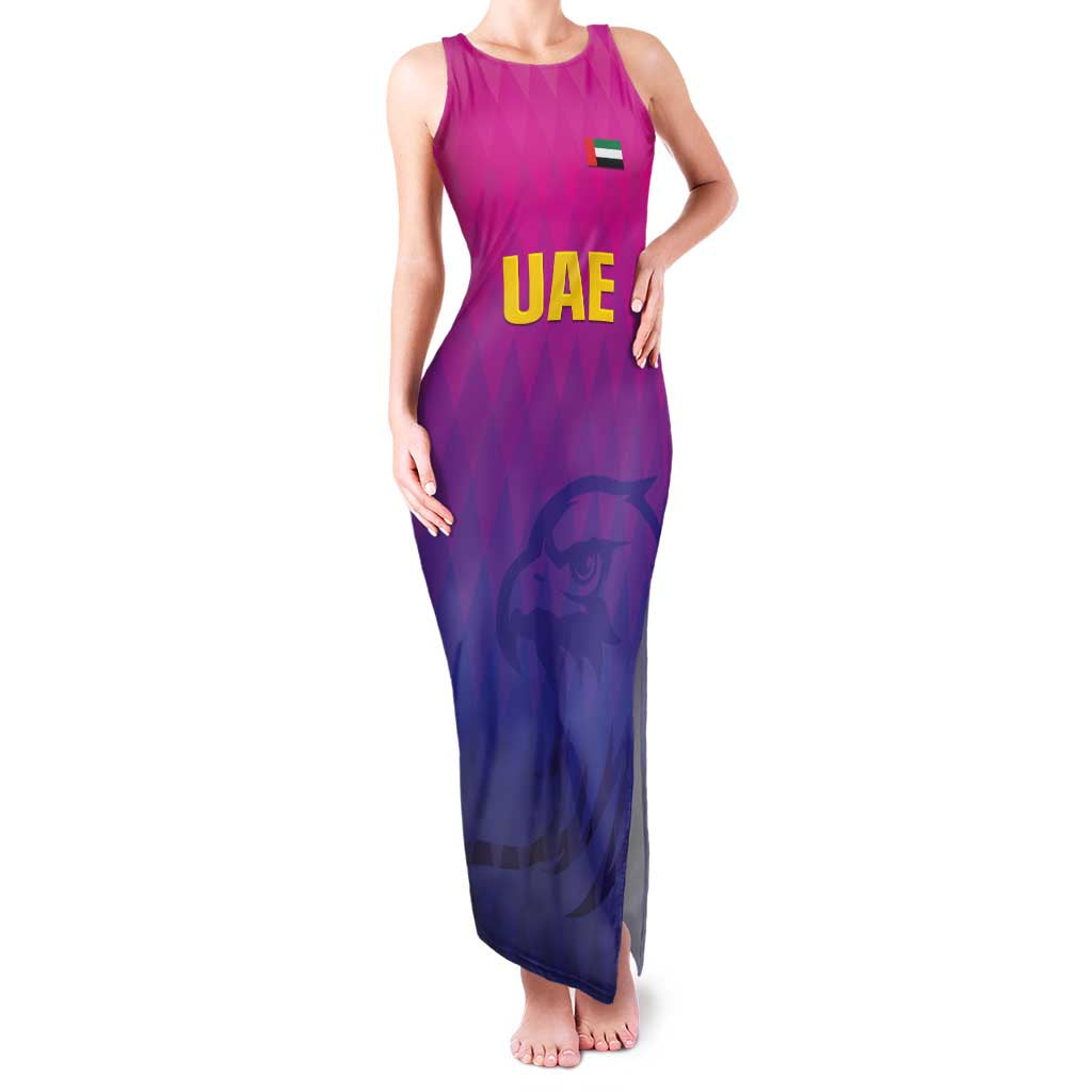 Custom United Arab Emirates Cricket Family Matching Tank Maxi Dress and Hawaiian Shirt Go Champions Sporty Style LT05 - Wonder Print Shop