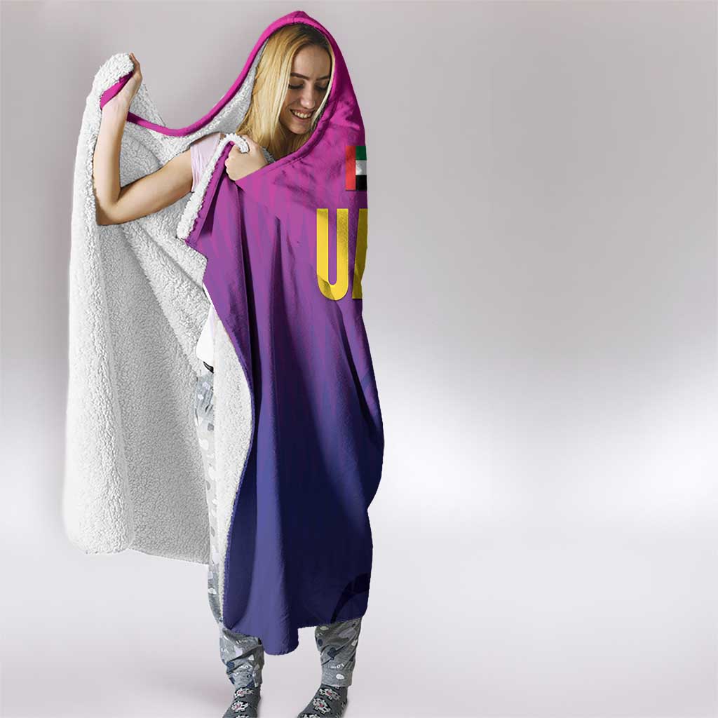United Arab Emirates Cricket Hooded Blanket Go Champions Sporty Style