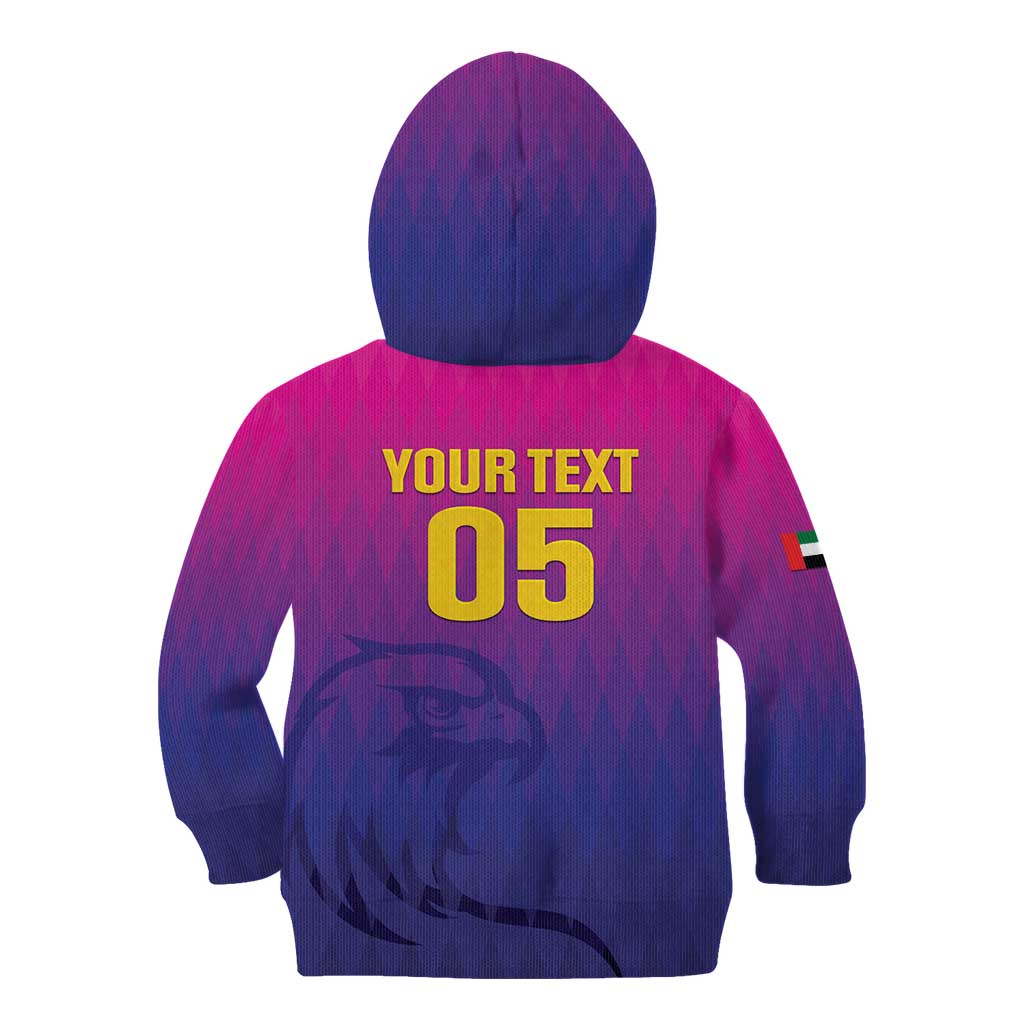 Custom United Arab Emirates Cricket Kid Hoodie Go Champions Sporty Style LT05 - Wonder Print Shop