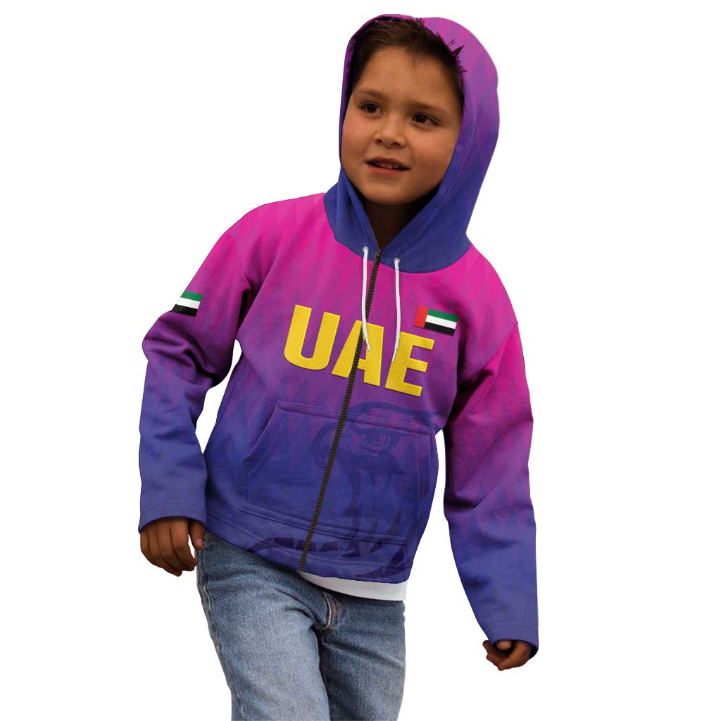 Custom United Arab Emirates Cricket Kid Hoodie Go Champions Sporty Style LT05 - Wonder Print Shop