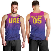 Custom United Arab Emirates Cricket Men Tank Top Go Champions Sporty Style LT05 - Wonder Print Shop