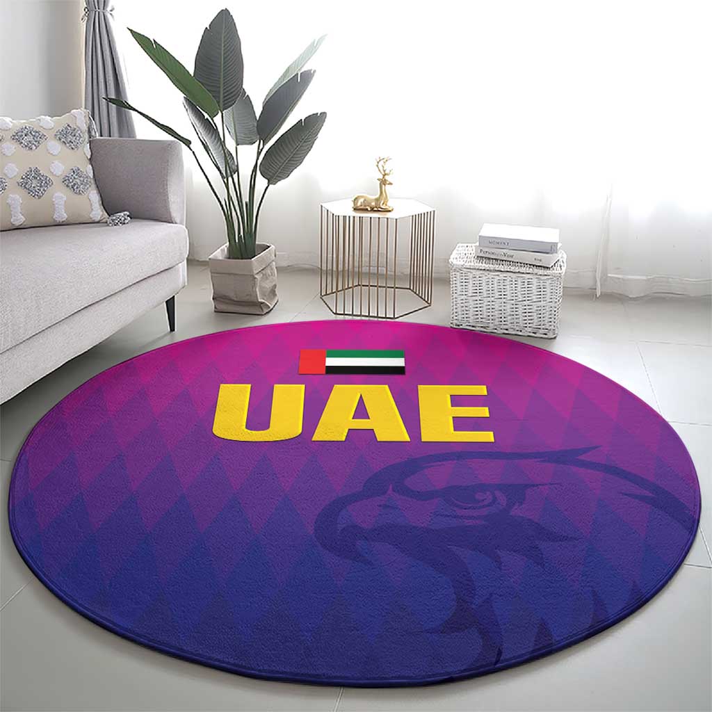 United Arab Emirates Cricket Round Carpet Go Champions Sporty Style