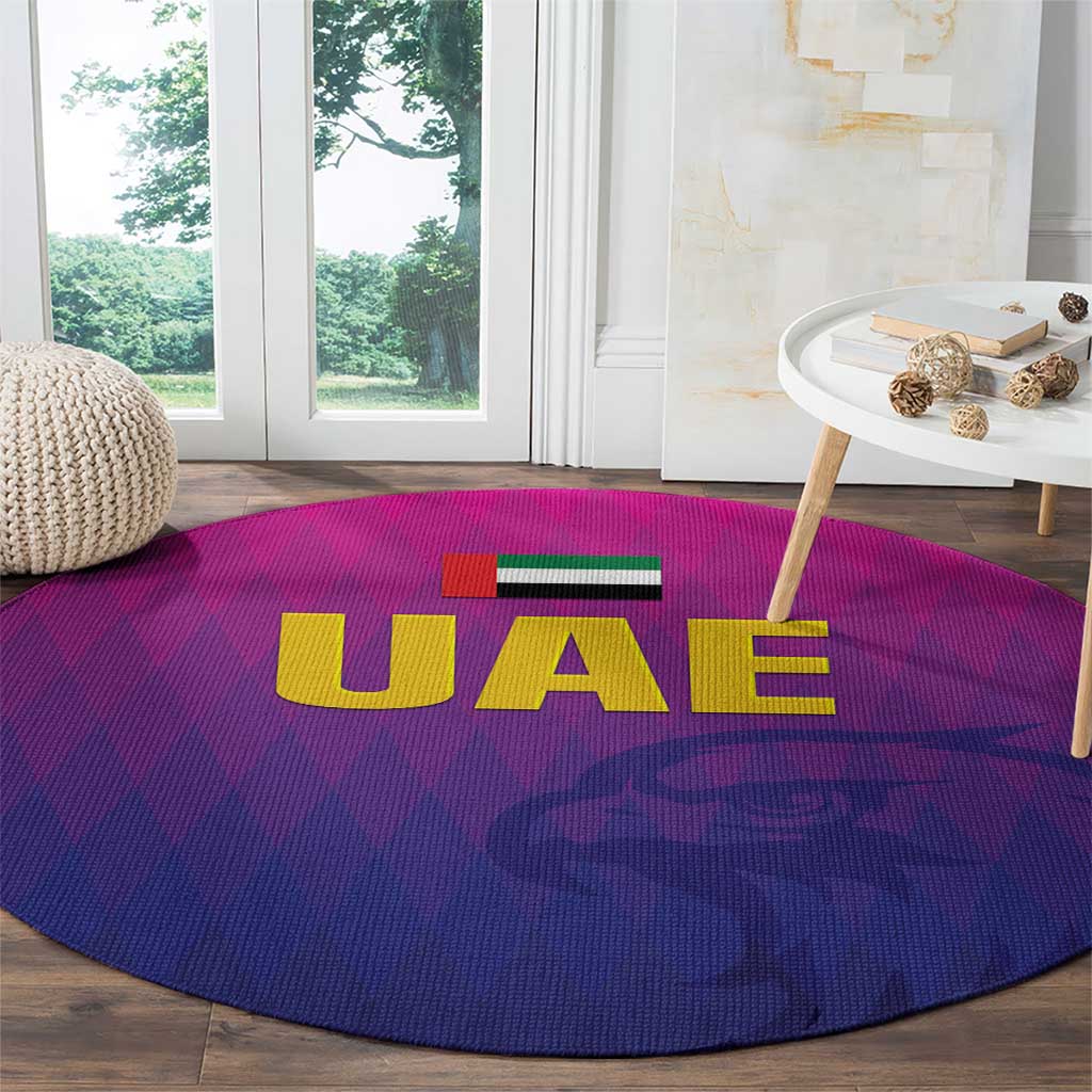 United Arab Emirates Cricket Round Carpet Go Champions Sporty Style