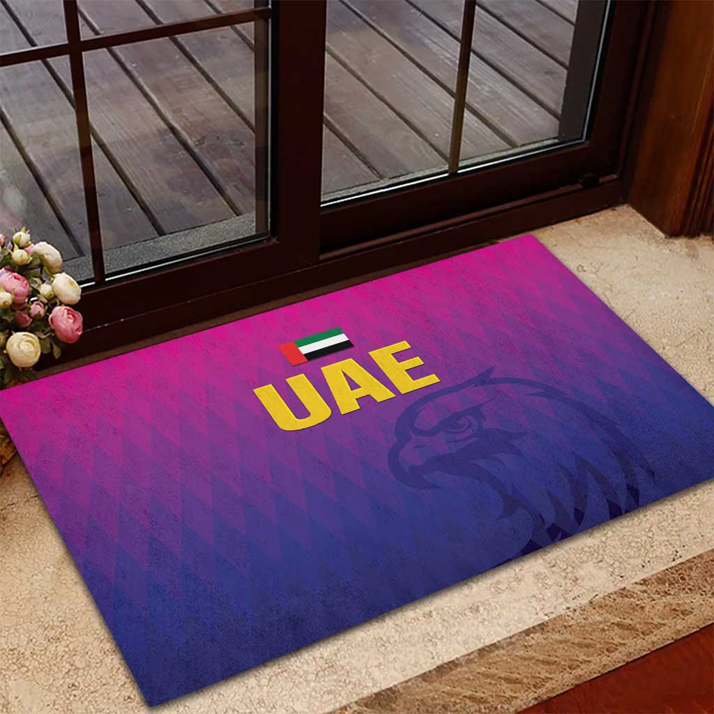 United Arab Emirates Cricket Rubber Doormat Go Champions Sporty Style LT05 - Wonder Print Shop