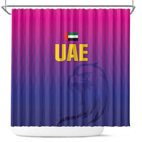 United Arab Emirates Cricket Shower Curtain Go Champions Sporty Style