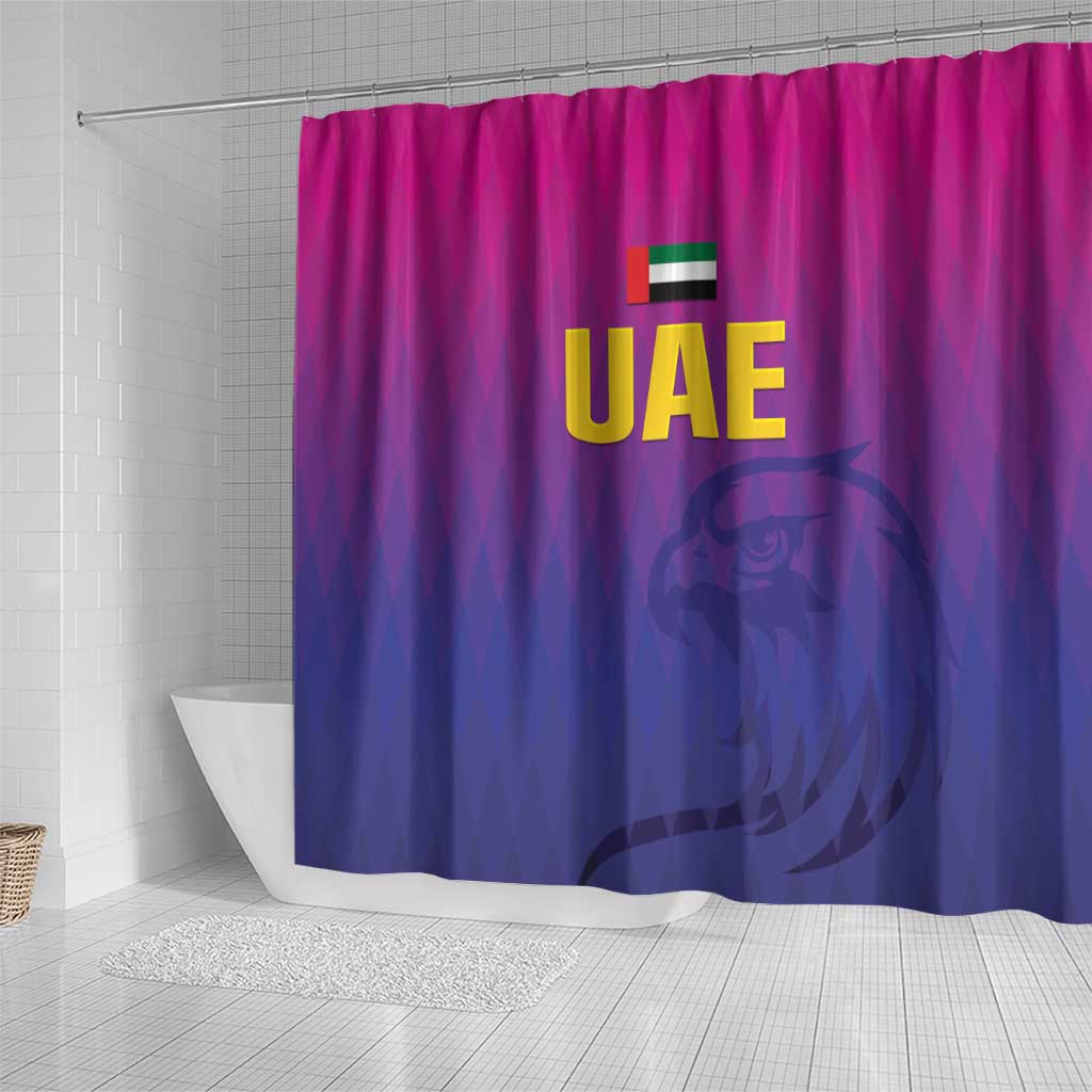 United Arab Emirates Cricket Shower Curtain Go Champions Sporty Style