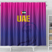 United Arab Emirates Cricket Shower Curtain Go Champions Sporty Style
