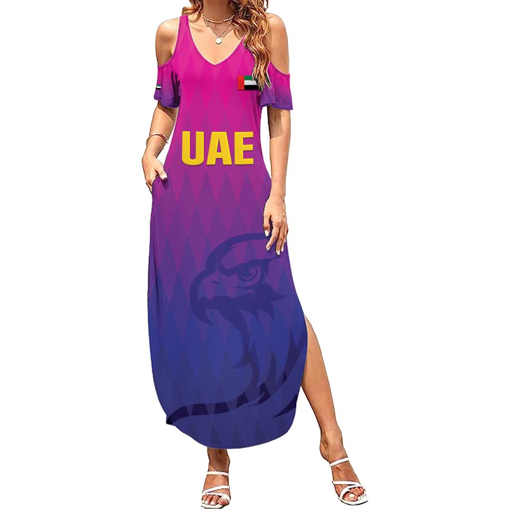 Custom United Arab Emirates Cricket Summer Maxi Dress Go Champions Sporty Style LT05 - Wonder Print Shop