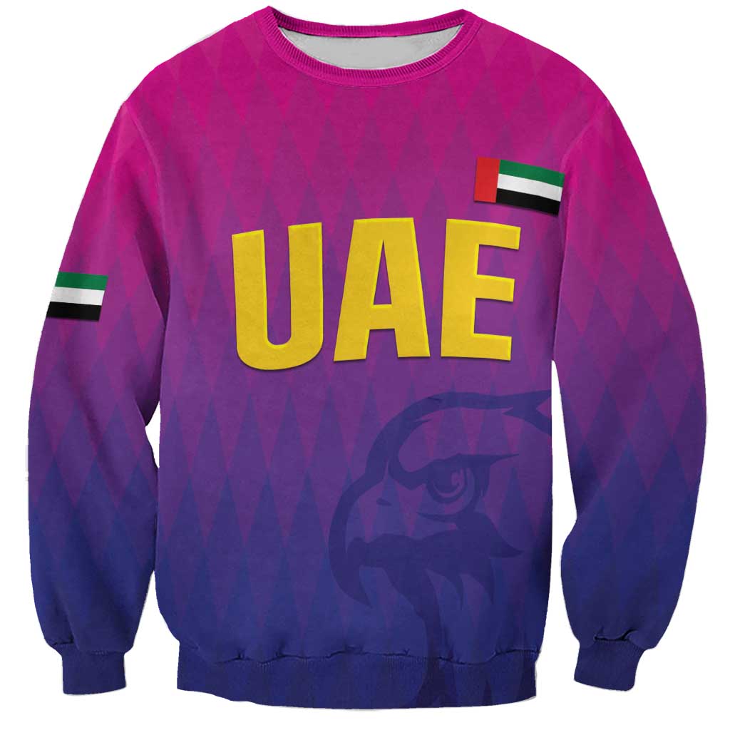 Custom United Arab Emirates Cricket Sweatshirt Go Champions Sporty Style LT05 - Wonder Print Shop