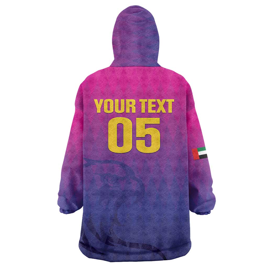 Custom United Arab Emirates Cricket Wearable Blanket Hoodie Go Champions Sporty Style LT05 - Wonder Print Shop