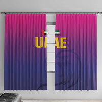 United Arab Emirates Cricket Window Curtain Go Champions Sporty Style LT05 - Wonder Print Shop