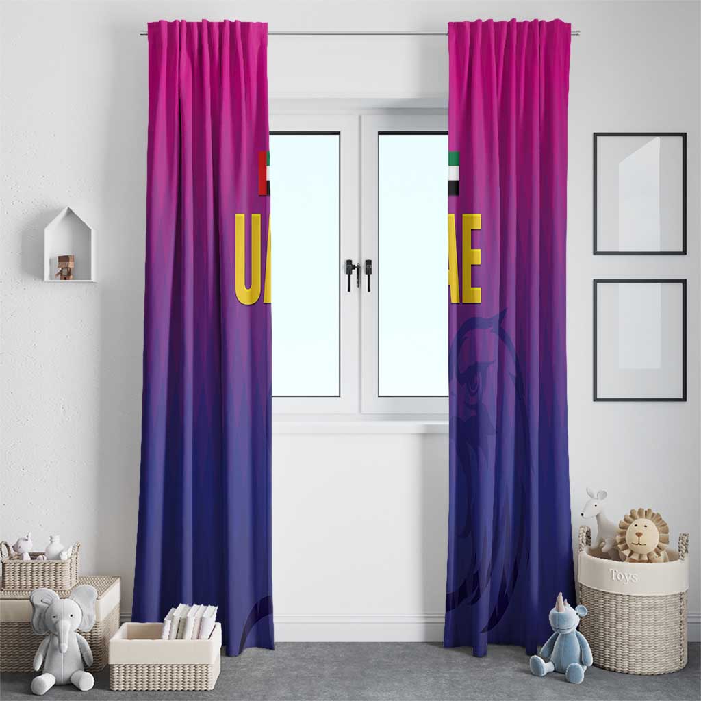 United Arab Emirates Cricket Window Curtain Go Champions Sporty Style LT05 - Wonder Print Shop