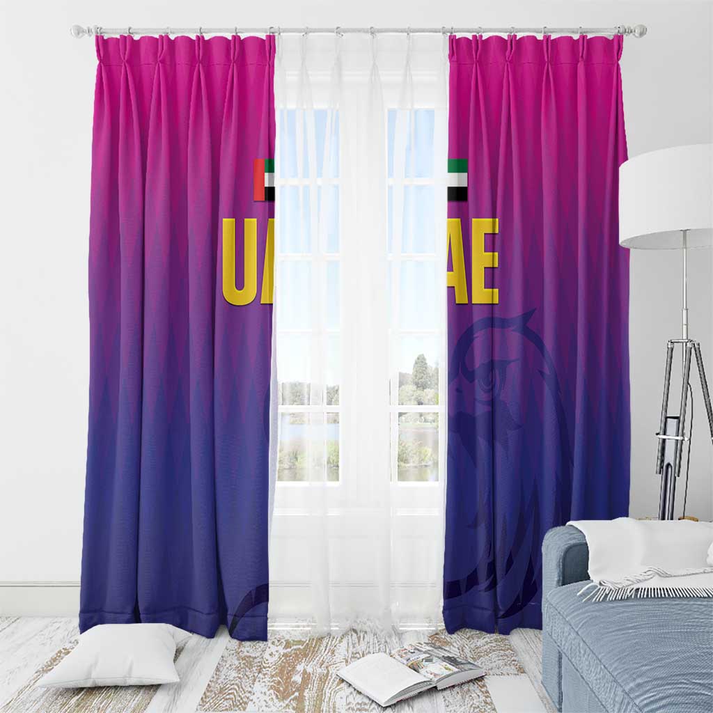 United Arab Emirates Cricket Window Curtain Go Champions Sporty Style LT05 - Wonder Print Shop