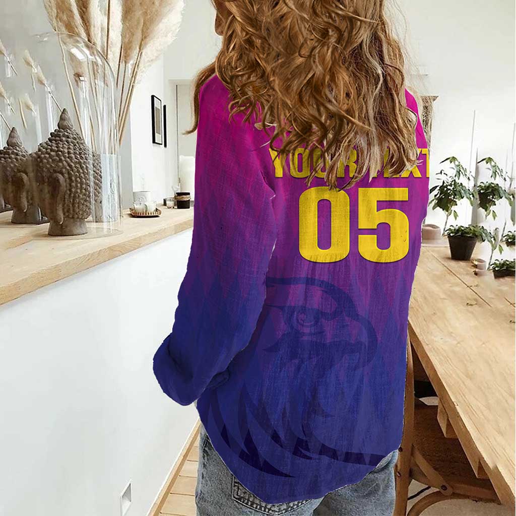 Custom United Arab Emirates Cricket Women Casual Shirt Go Champions Sporty Style LT05 - Wonder Print Shop