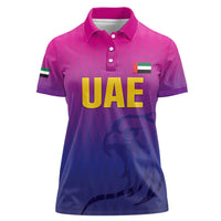 Custom United Arab Emirates Cricket Women Polo Shirt Go Champions Sporty Style LT05 - Wonder Print Shop