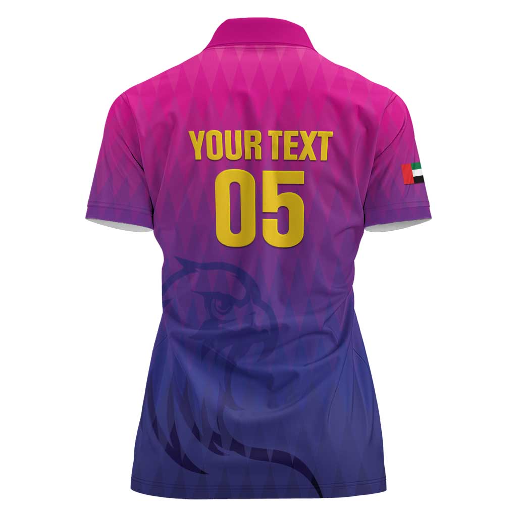 Custom United Arab Emirates Cricket Women Polo Shirt Go Champions Sporty Style LT05 - Wonder Print Shop